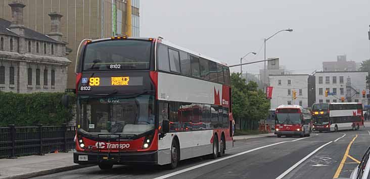 OC Transpo Alexander Dennis Enviro500MMC 8102, 8108 & New Flyer D40i 4363